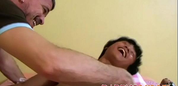  Young Asian toes licking before bondage and blowjob